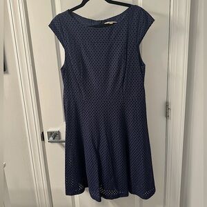 Lark & Ro Blue Keyhole Dress